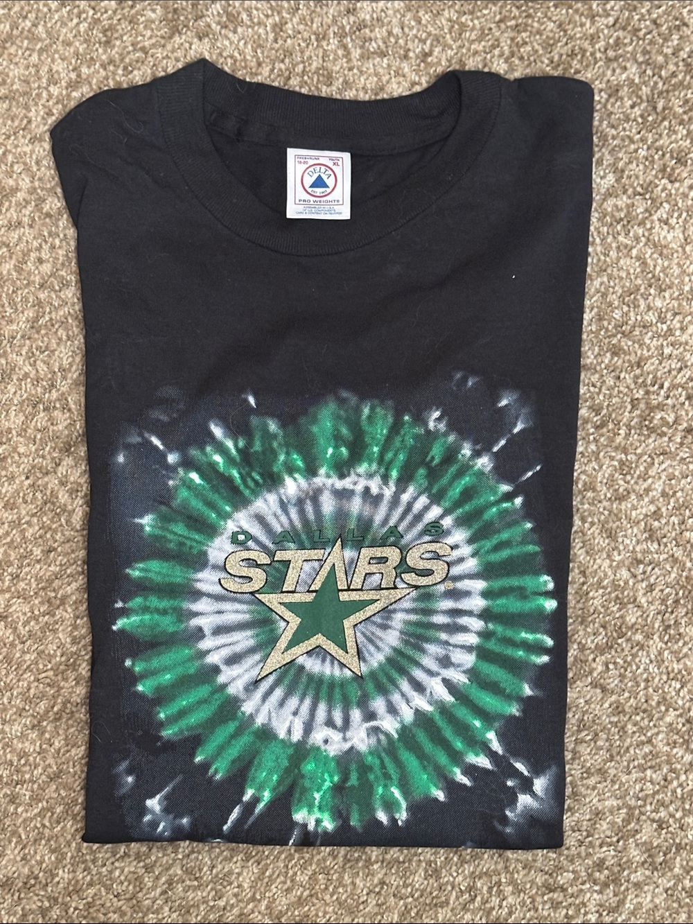 Vintage 1990s Dallas Stars Tie-Dye T-shirt